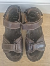 Clarks ATL PART Active Air Brown Leather Mens Sandals Size UK 8.5 G USED