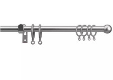 Home Extendable Curtain Pole Silver Heavy Duty 110cm - 200cm - New