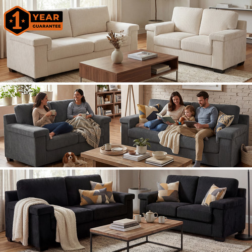 Corduroy sofa set - corduroy, &