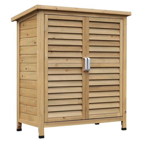 Garden shed wooden door unit - wooden,