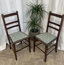 Pair Of Edwardian Chairs Occasional Dining Hallway Bedroom Chair c1900 Antique
