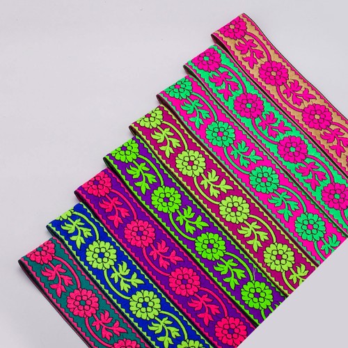 Floral jacquard ribbon - floral,
