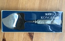 Vintage KONGE-TINN Norwegian Cake Slice server. Stainless Steel. Heleg Olav