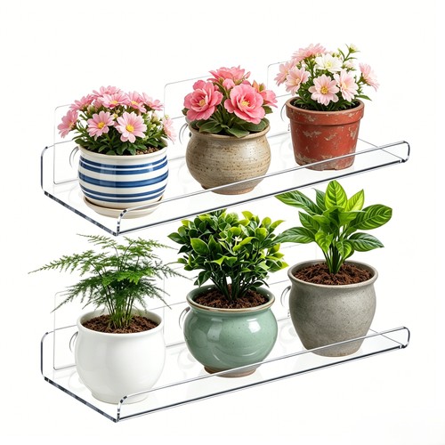 Clear floating plant shelves - floating,