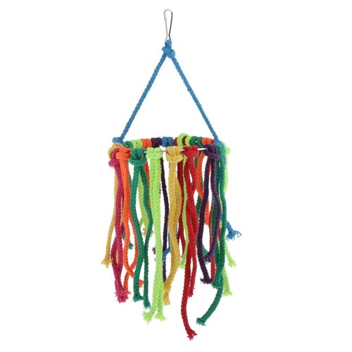 Colorful bird chewing toy - colorful, cage