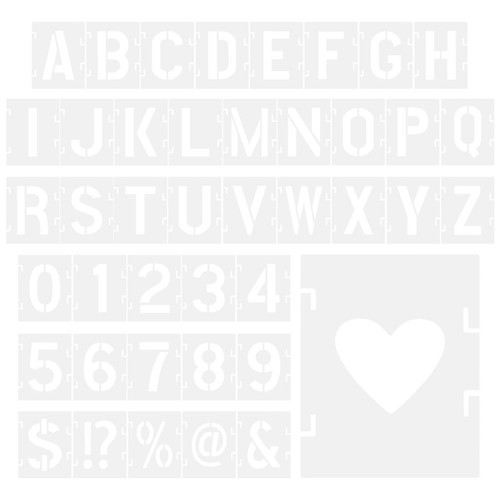 Word stencils alphabet large - word,