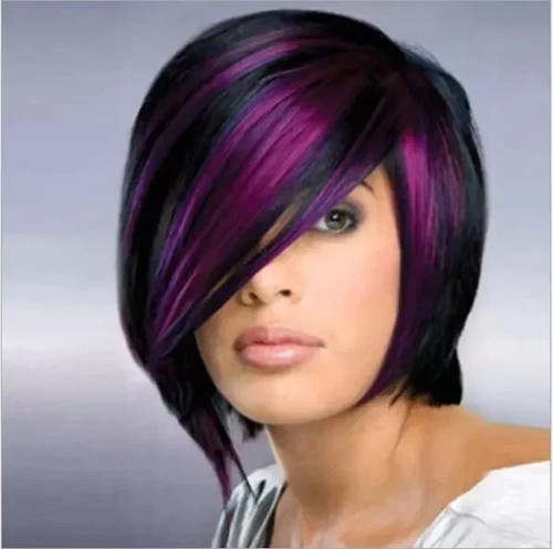 Short straight bob wigs black - short,