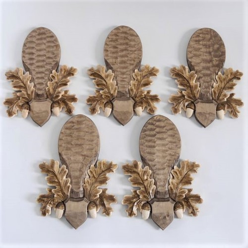 Carved trophy shields - trophy,