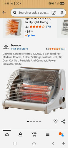 Daewoo 1200w bar halogen - 2,