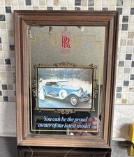 Vintage 1970s Rolls-Royce Advertising Mirror