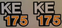 KAWASAKI KE175 KE175D SIDE PANEL DECALS