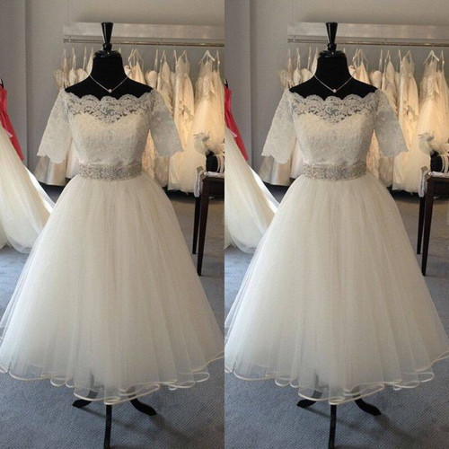 Short sleeves wedding dresses - sleeves,