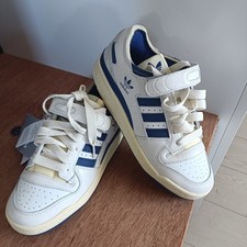RRP £100 Adidas Forum 84 Originals Low Mens Trainers UK Size 5 White/Blue BNWT