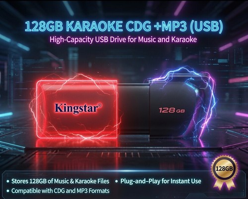 Karaoke mp3 usb - mp3+g, 128gb