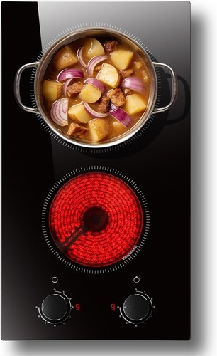 Double ceramic hob - ceramic, with