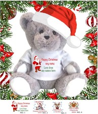 PERSONALISED GREY TEDDY BEAR