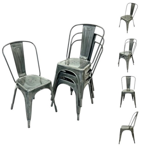 Silver metal tolix - metal,