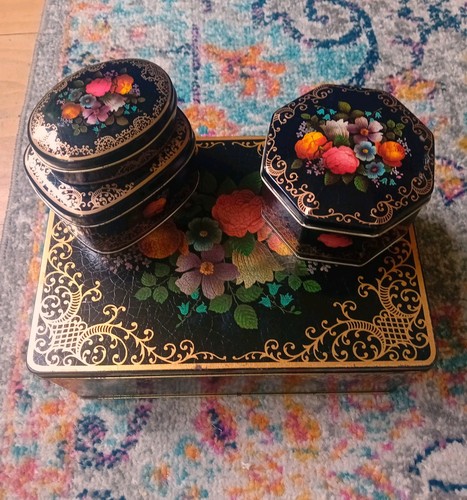 Vintage tin black with - vintage,