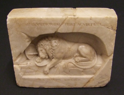 Hand carved alabaster plaque