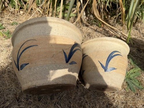 Pair ceramic outdoor plant - of,