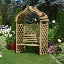 Rowlinson Kashmir Oriental Style Arbour Garden Seat with Lattice