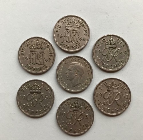 Sixpence tanner 1947 1967 - sixpence,
