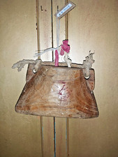 VINTAGE INDIAN WOODEN COW BELL