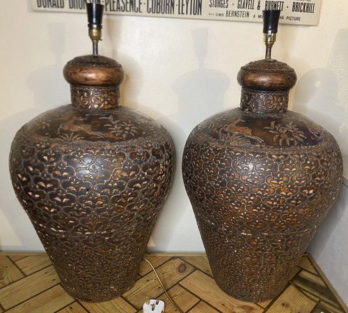 Pair large vintage tibetan - vintage,