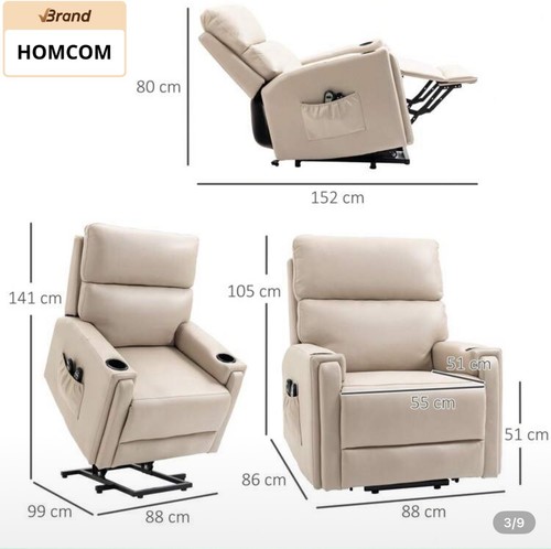Leather recliner armchair - recliner,