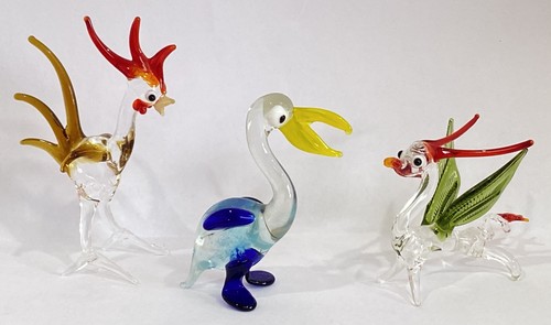 Lampwork art glass animal lot - art,