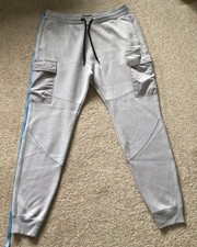 HOLLISTER CALIFORNIA MENS SIZE LARGE GRAY POCKET JOGGERS / TRACKSUIT BOTTOMS