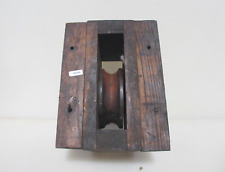 Large Vintage Wooden Pulley
