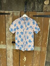 Sonoma Shirt Men's Size Medium Cotton Blend Pink & Blue Palm Trees Pocket
