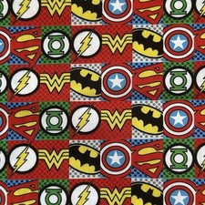 Superhero Batman Captain America Character Fabric Fat Quarter Poly Cotton Craft
