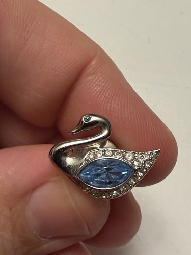 Genuine swarovski swan tie pin - swarovski,