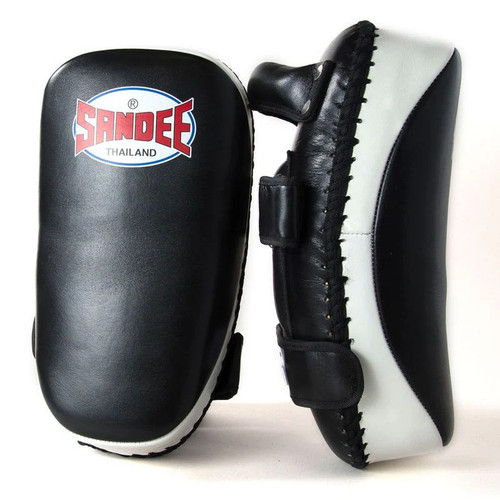 Curved thai kick pads black - thai,