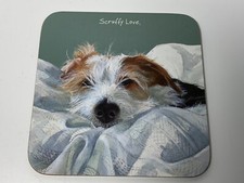 CUTE  Dog Picture by The Little Dog Laughed Coaster 'Scruffy Love’