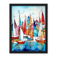Harbour Boats Modern Abstract