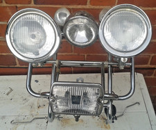 VESPA LAMBRETTA CUPPINI FRONT RACK CARRIER WITH MOD SPOTLIGHTS IN USED CONDITION