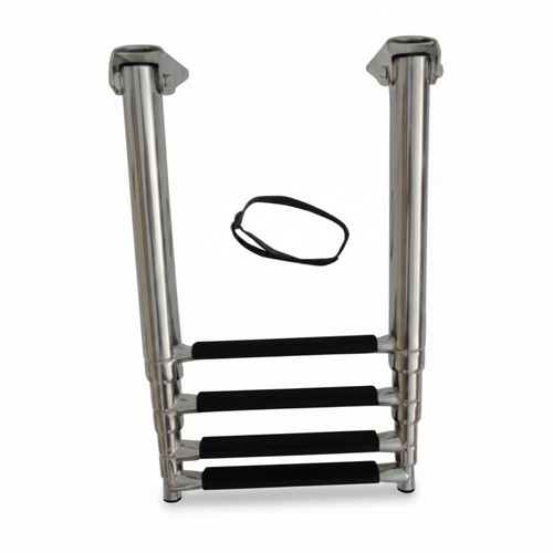 Folding marine ladder polished - folding,