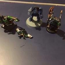 Assorted Warhammer Orc Figures.  X 4. Painted - See Pics. See Description