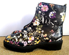Primark chunky ankle boots. UK 8.EU 42. Funky floral multicoloured design. BNWOB