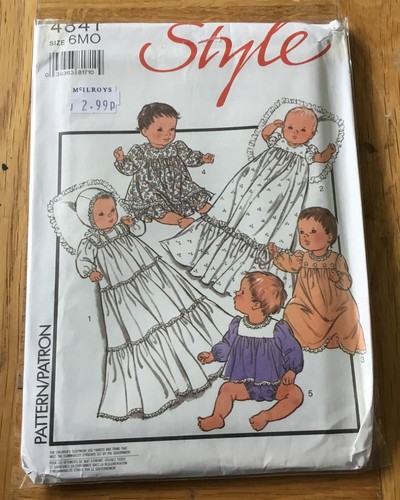 Style 4841 sewing pattern baby - pattern,