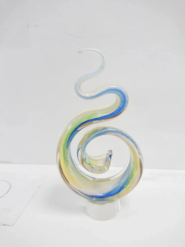 Abstract swirl art glass - abstract,