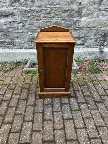 Edwardian oak bedside cabinet - edwardian,