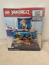 Kids Single Duvet Cover and Pillow Case Set LEGO Ninjago Reversible Bedding NEW 