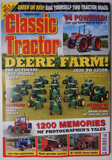Classic Tractor September 2025 John Deere fleet MF 1200 IH 1455XL Same Leone V4