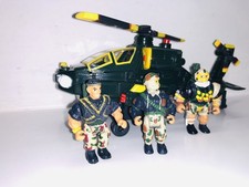 Military Muscle Men 1993 Series 1 Helicopter Faction Mini Figures With Accessory