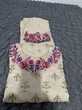 Pakistani designer Embrioded Shalwar Kameez  large ,asian suit  