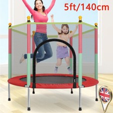 KIDS 5FT MINI TRAMPOLINE & SAFETY NET  Enclosure JUMP EXERCISE CHILD ,NEW 🔥